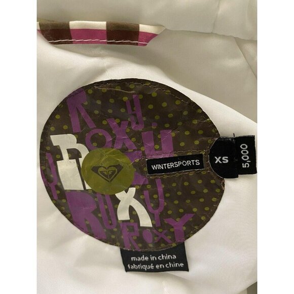 ROXY Plaid Ski Snow Snowboarding Hooded Jacket Coat XS Zip Pockets Insulated - Picture 11 of 12